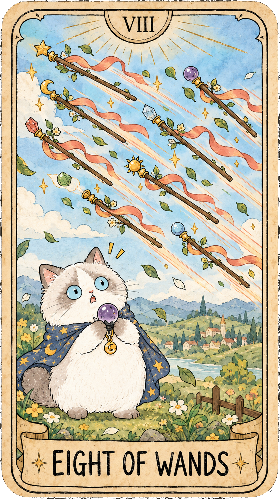 權杖八 Eight of Wands