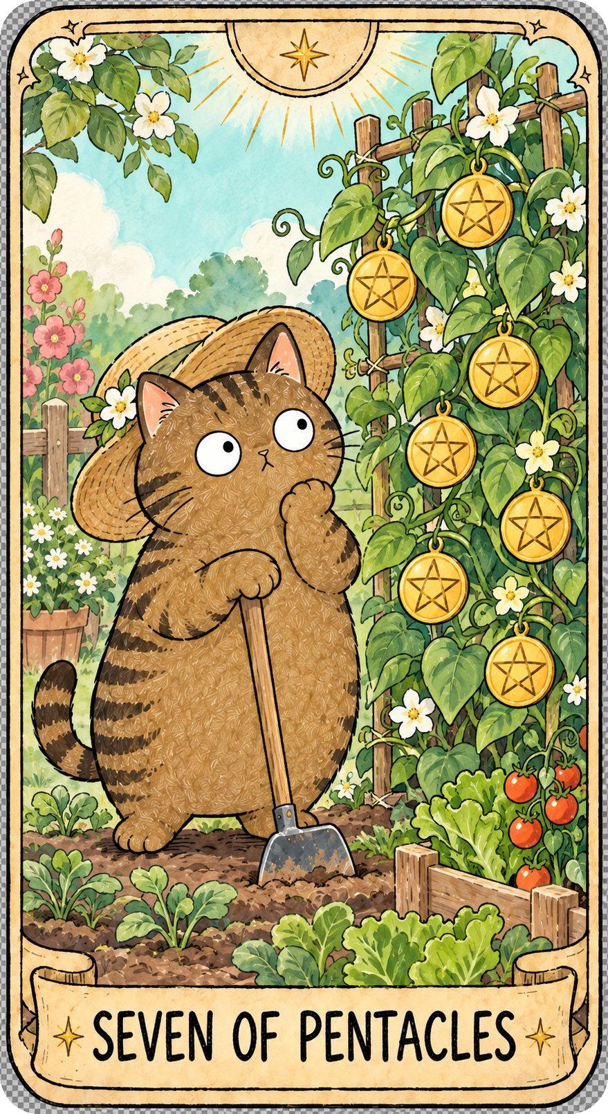 錢幣七 Seven of Pentacles