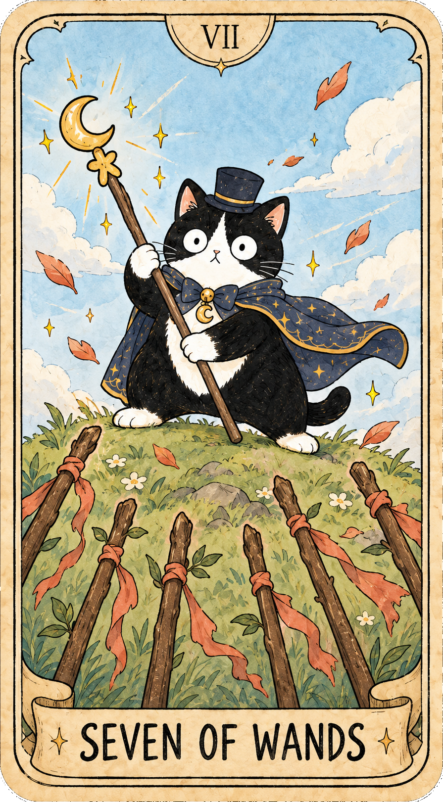 權杖七 Seven of Wands