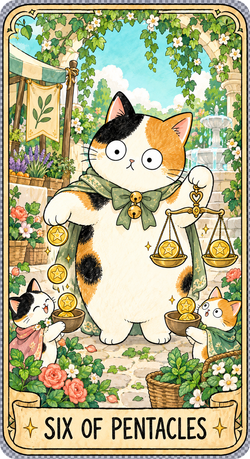 錢幣六 Six of Pentacles