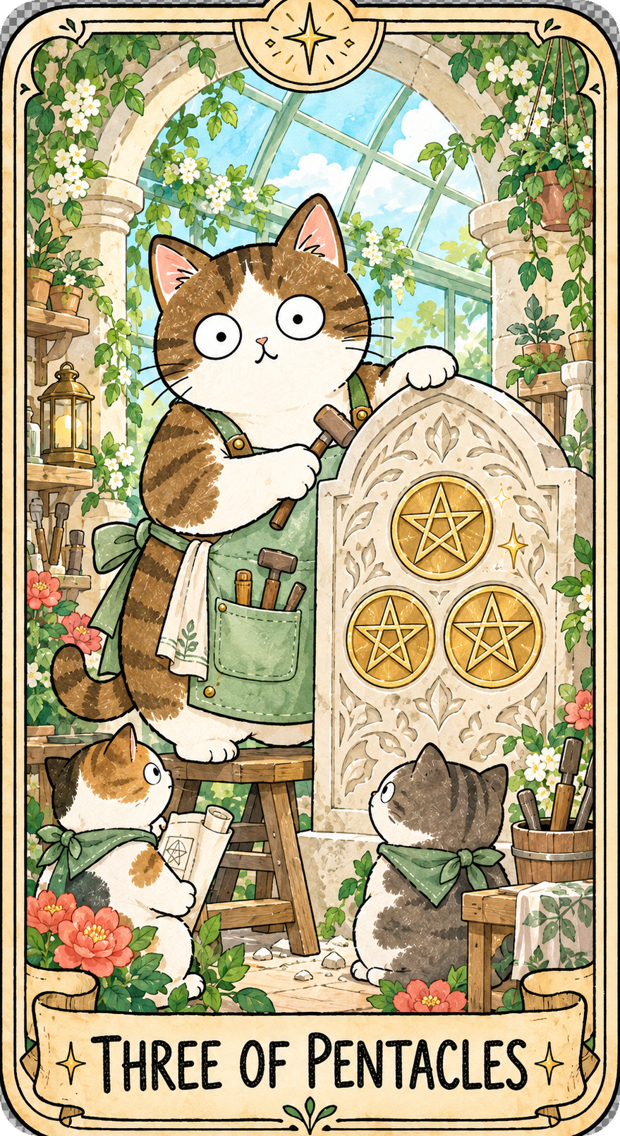 錢幣三 Three of Pentacles
